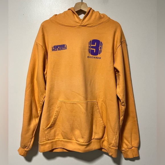 Ricciardo RIC3 Men’s Graphic Hoodie Size L - Orange 100% Cotton - Picture 2 of 13